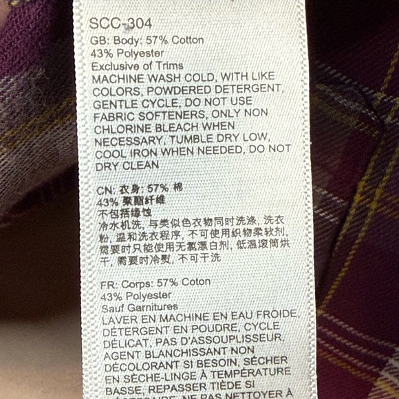 Marmot Women's Bridget Magenta Plaid Button Down Casual Western Outdoor Small - Picture 10 of 15